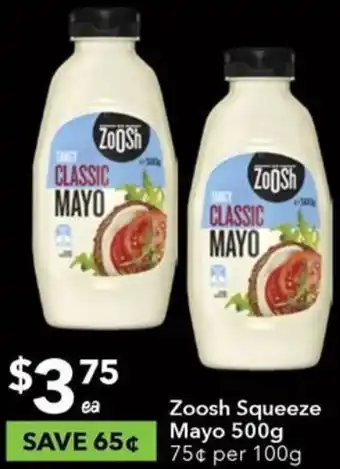 Zoosh Squeeze Mayo 500g