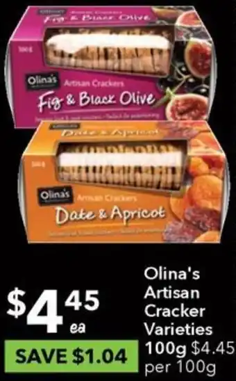 Olina's Artisan Cracker Varieties 100g