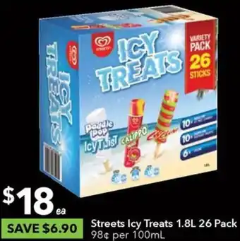 Streets Icy Treats 1.8L 26 Pack