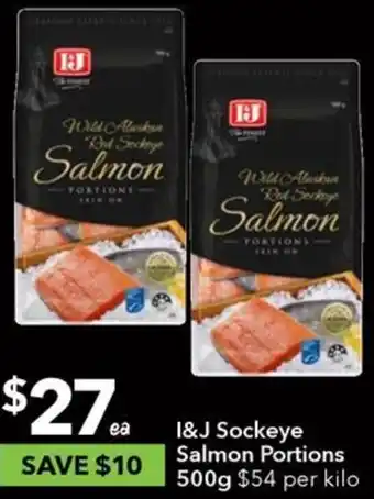 Ritchies I&J Sockeye Salmon Portions 500g offer