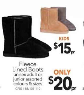 Cheap as Chips Fleece Lined Boots offer