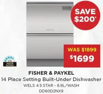 Bing Lee 14 Place Setting Built-Under Dishwasher offer