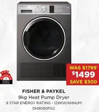 Bing Lee 9kg Heat Pump Dryer offer