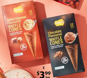 ALDI Supacones Flavoured Waffle Cones 12pk/160g offer