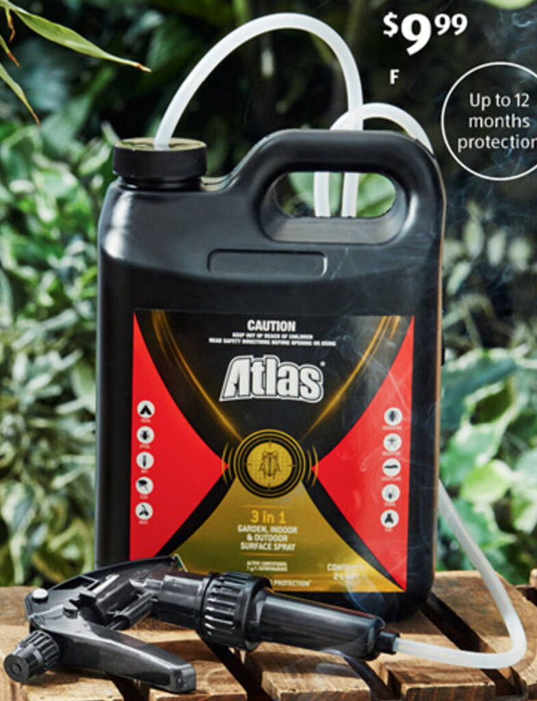 3 in 1 Garden, Indoor and Outdoor Surface Spray 2L offer at ALDI
