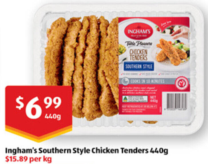 Ingham's Southern Style Chicken Tenders 440g offer at ALDI