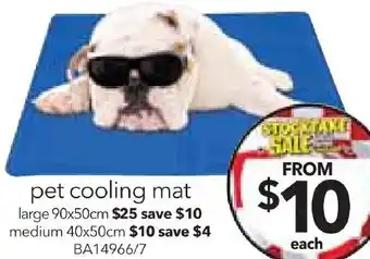 Cheap as Chips pet cooling mat offer