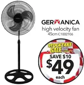 Cheap as Chips high velocity fan offer