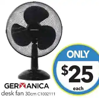 Cheap as Chips desk fan 30cm offer