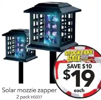 Cheap as Chips Solar mozzie zapper offer