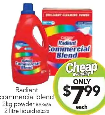 Cheap as Chips Radiant commercial blend offer
