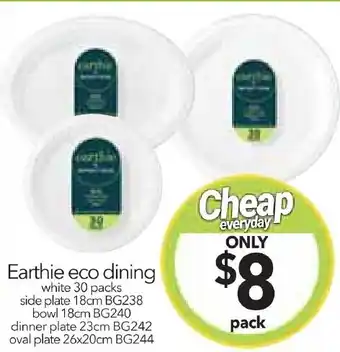 Cheap as Chips Earthie eco dining offer