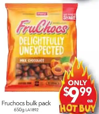 Cheap as Chips Fruchocs bulk pack 650g offer