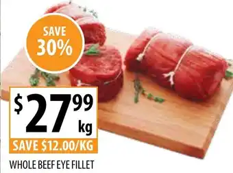Supabarn WHOLE BEEF EYE FILLET offer