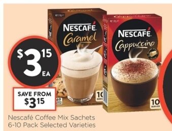 Nescafé Coffee Mix Sachets 6-10 Pack Selected Varieties