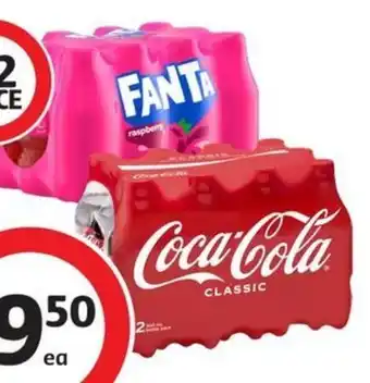 Coles Coca-Cola, Fanta or Sprite Soft Drink 12x300mL offer
