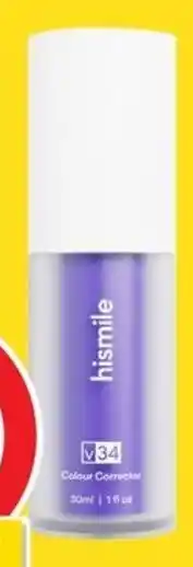 Coles Hismile V34 Colour Corrector Teeth Whitening Serum 30mL offer