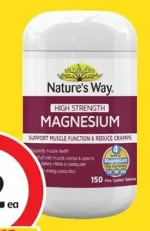 Coles Nature's Way High Strength Magnesium 150 Pack offer