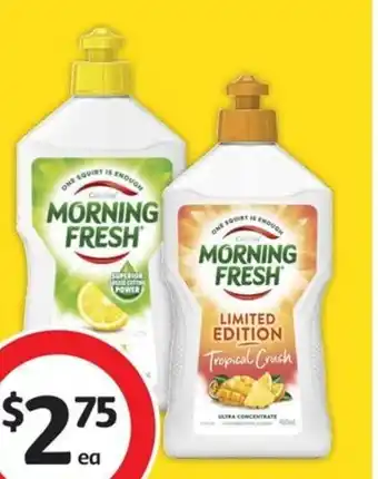 Coles Morning Fresh Dishwashing Liquid 400mL offer