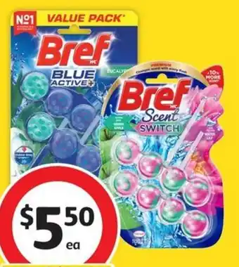Coles Bref Toilet Rim Block Twin Pack 2x50g offer