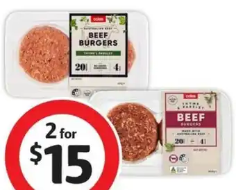 Coles Coles Classic Burgers 400g-500g offer