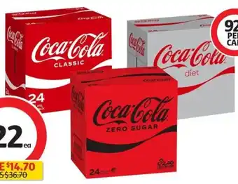 Coles Coca-Cola Soft Drink 24x375mL offer