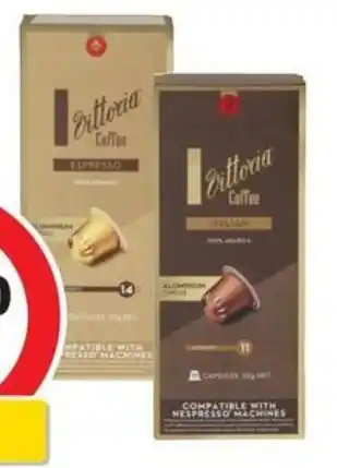 Coles Vittoria Nespresso Compatible Coffee Capsules 10 Pack offer