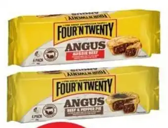 Coles Four 'N Twenty Angus Beef Pies 4 Pack 700g offer