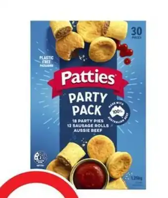 Coles Patties Party Pack 30 Pieces 1.25kg offer