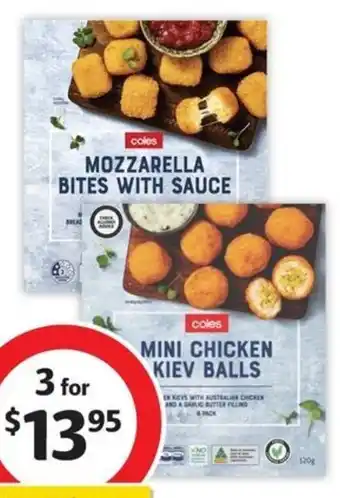 Coles Coles Frozen Entertaining Snacks 200g-330g offer