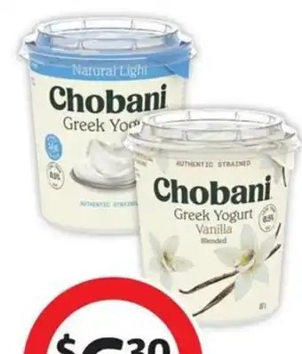 Coles Chobani Greek Yogurt 907g offer