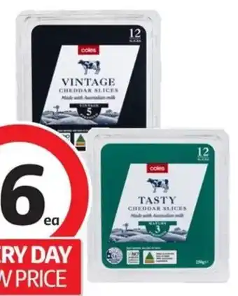 Coles Coles Cheese Slices 250g offer