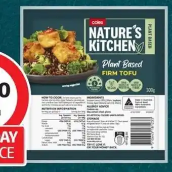 Coles Nature's Kitchen Tofu 300g offer