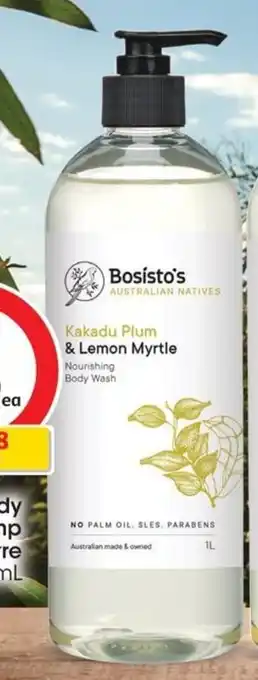 Coles Bosisto's Body Wash Pump 1 Litre offer