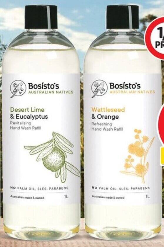 Bosistos Hand Wash Refill 1 Litre offer at Coles