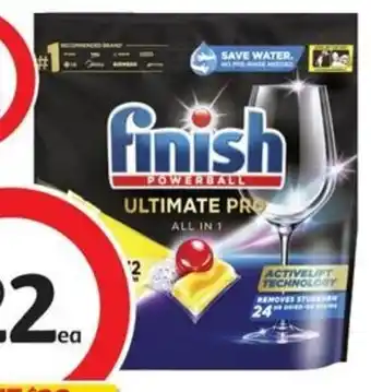 Coles Finish Ultimate Pro All In 1 Dishwashing Tablets 32 Pack offer