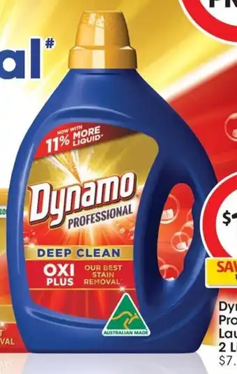 Coles Dynamo Professional Laundry Liquid 2 Litre offer