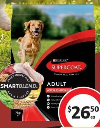 Supercoat Dry Dog Food 6.7kg 7kg offer at Coles