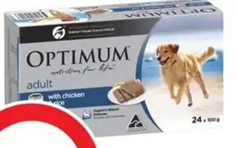 Coles Optimum Dog Food 24x100g offer