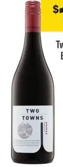 Coles Two Towns Barossa Shiraz offer