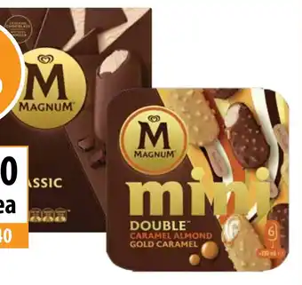 Supabarn MAGNUM ICE CREAM BAR SELECTED VARIETIES 4/6's offer