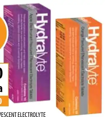 HYDRALYTE EFFERVESCENT ELECTROLYTE TABLETS SELECTED VARIETIES 10's