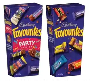 Supabarn CADBURY FAVOURITES SELECTED VARIETIES 520/570g offer