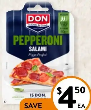 Foodworks Don Sliced Pepperoni 100g offer