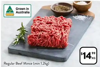 Foodworks Regular Beef Mince (min 1.2kg) offer