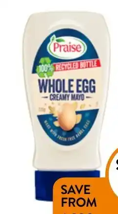 Foodworks Praise Squeezy Mayonnaise 335/380g offer