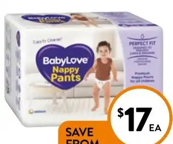 Foodworks BabyLove Nappy Pants 22-28 Pack offer