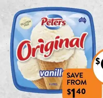 Foodworks Peters Original Ice Cream 41 offer