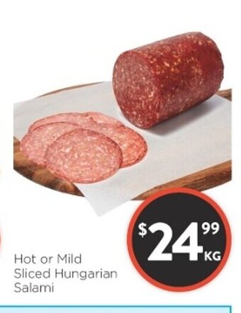 Foodworks Hot or Mild Sliced Hungarian Salami offer