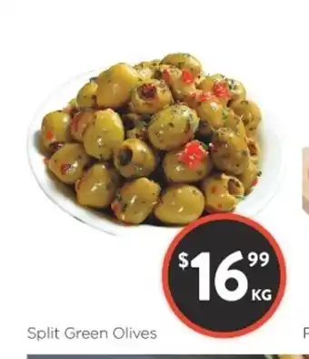 Split Green Olives